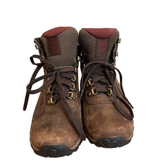 Timberland women’s Brown Leather Boots Norwood Hiking Mid‎ Waterproof size 8.5 - Picture 2 of 11